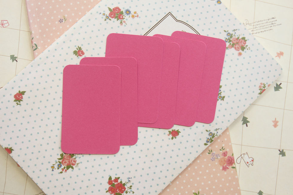 berry pink craft style colour business cards