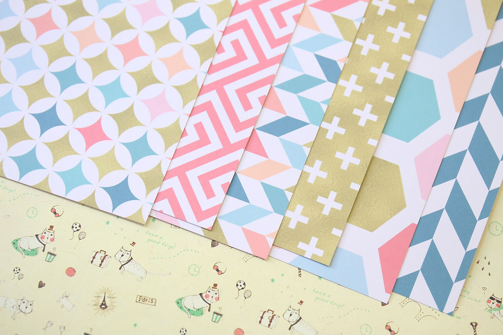 Thumbnail: set 02 a touch of gold mix printed card stock