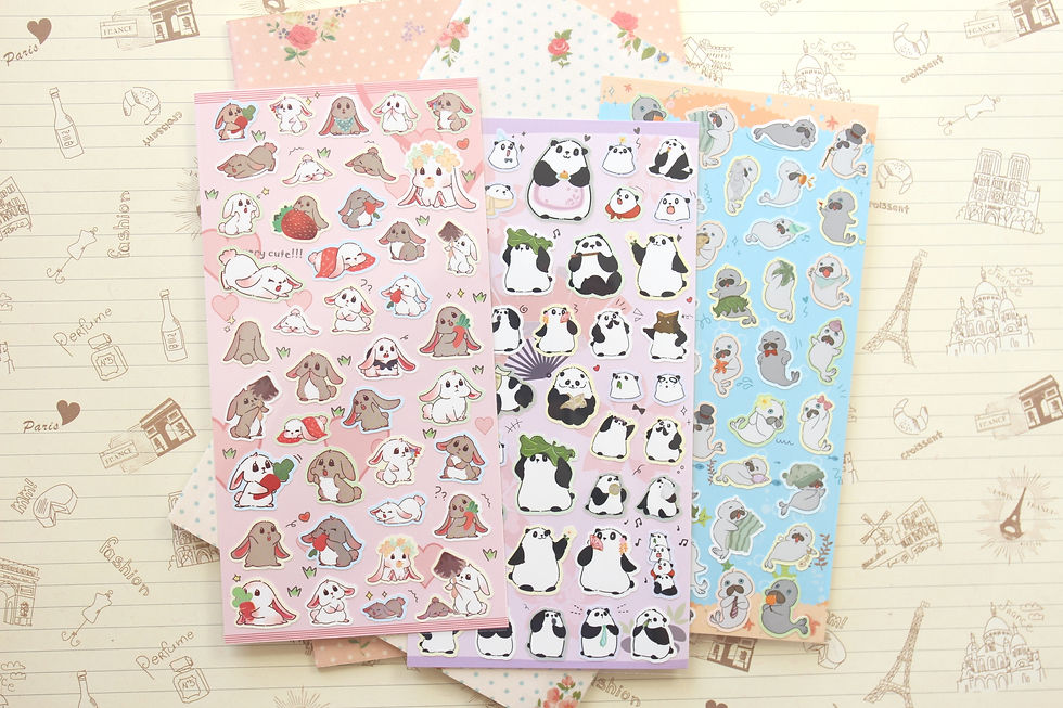 nekoni cartoon animals stickers