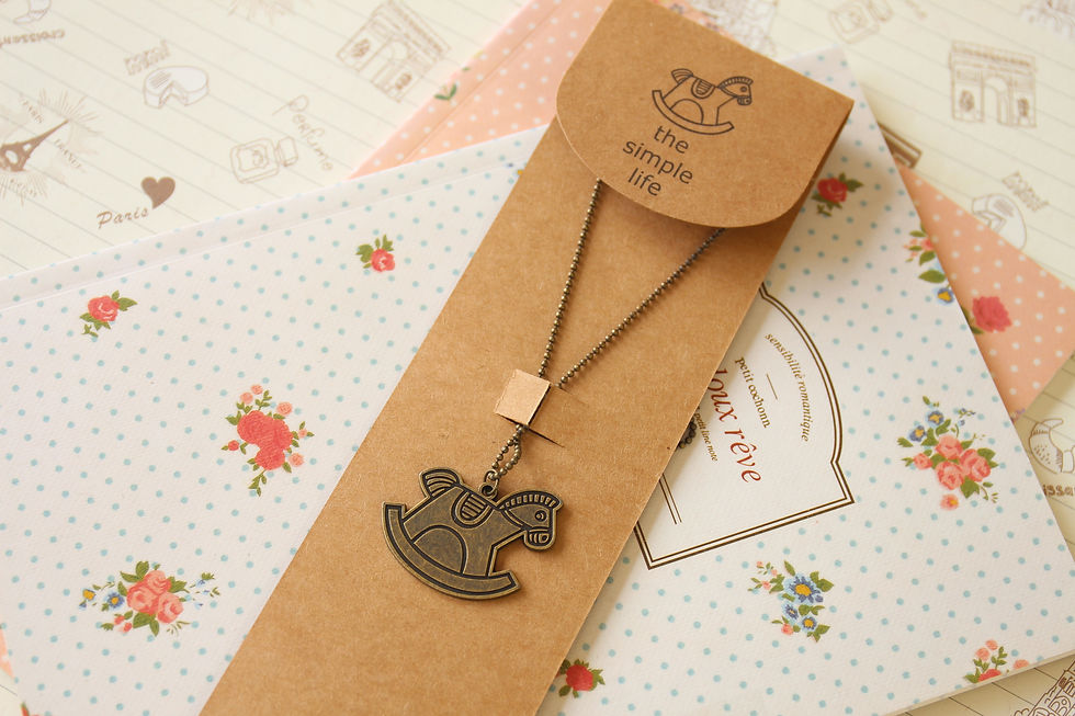 Thumbnail: simple life vintage style novelty necklace