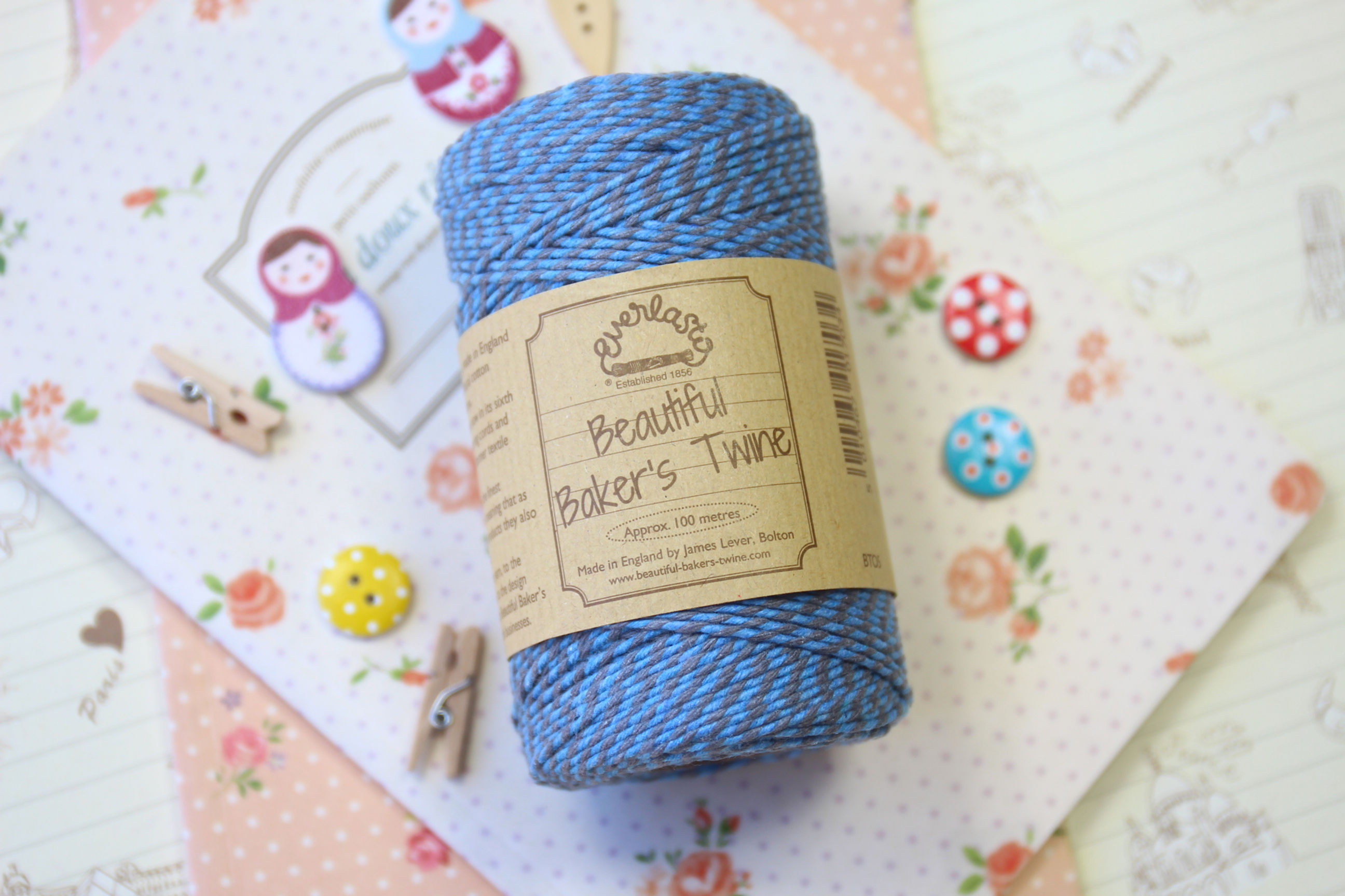 slate sky everlasto two tone bakers twine