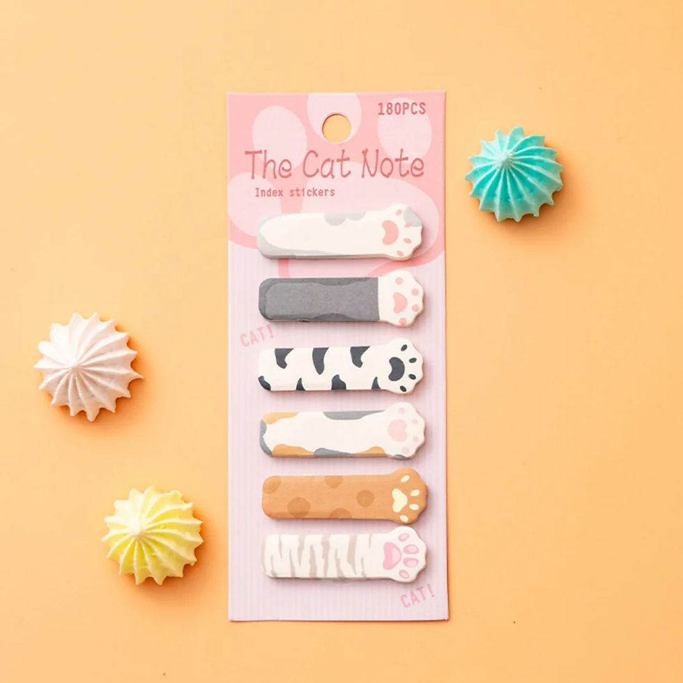 Thumbnail: the cat note index stickers sticky notes