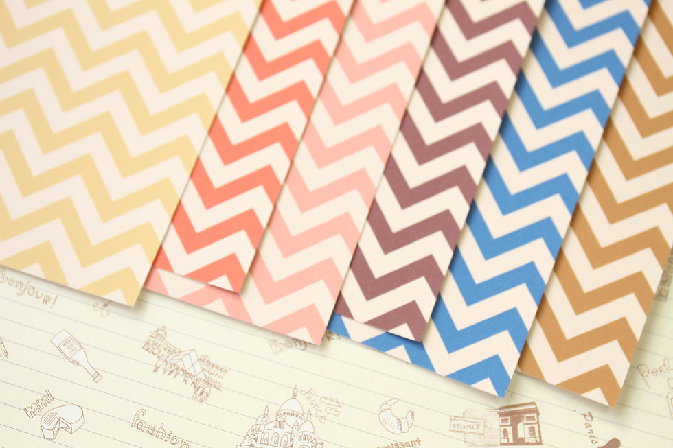 Thumbnail: set 02 retro chevron printed card stock