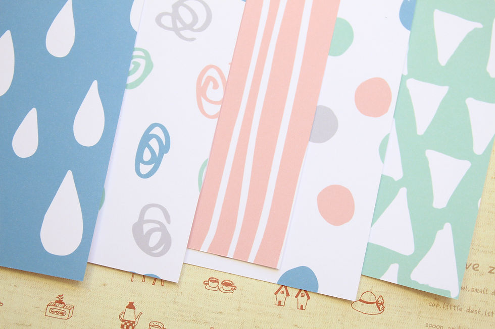 Thumbnail: set 04 pastel doodles mix printed card stock