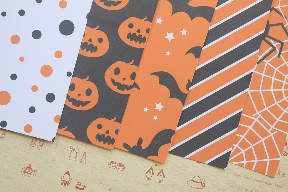 Thumbnail: set 02 halloween patterns mix printed card stock