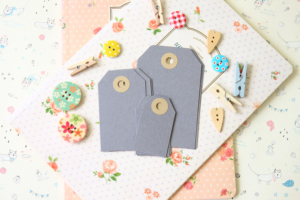 slate grey papermill series luggage gift tags