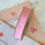 Thumbnail: jane means salmon pink stitched grosgrain ribbon