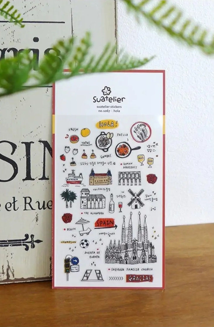 suatelier hola cartoon stickers