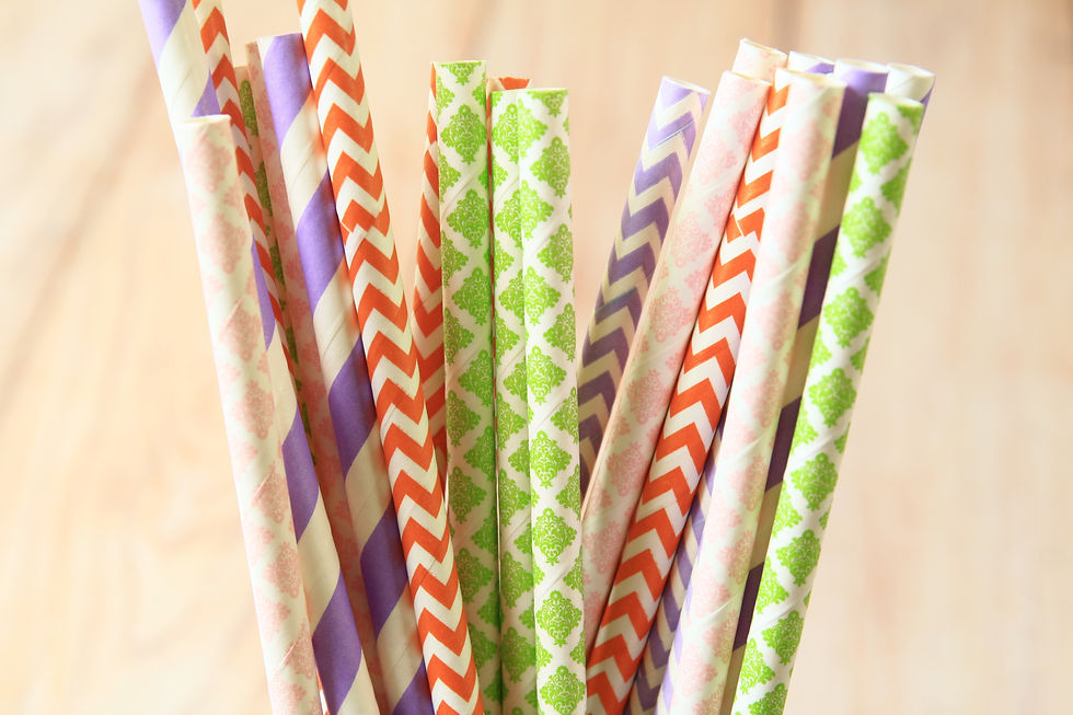 wedding bouquet mix paper straws