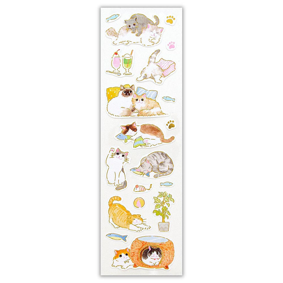 Thumbnail: japanese style cat and dog cartoon stickers