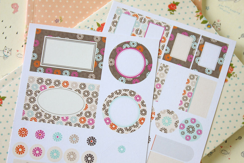 Thumbnail: flower deco label stickers