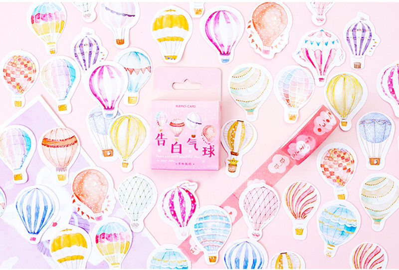 Thumbnail: hot air balloon mo-card cartoon shapes stickers