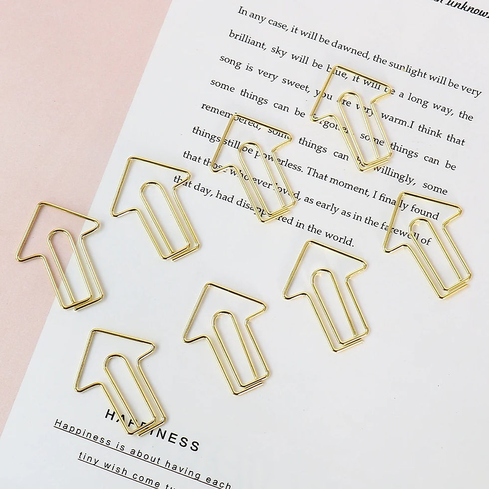 Thumbnail: gold arrows paper clips