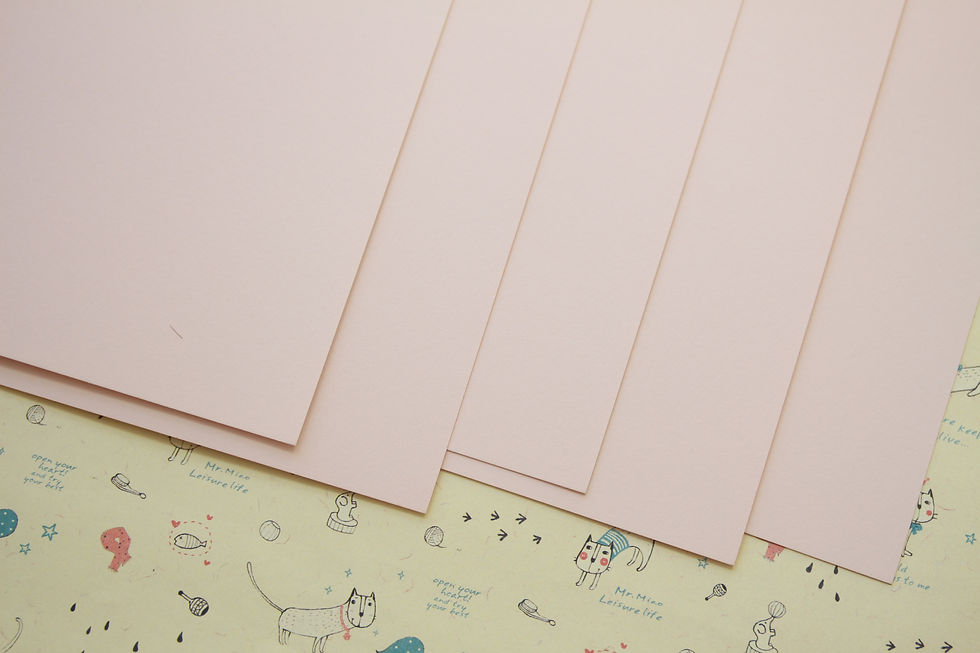 Thumbnail: blush pink colorset postcard blanks