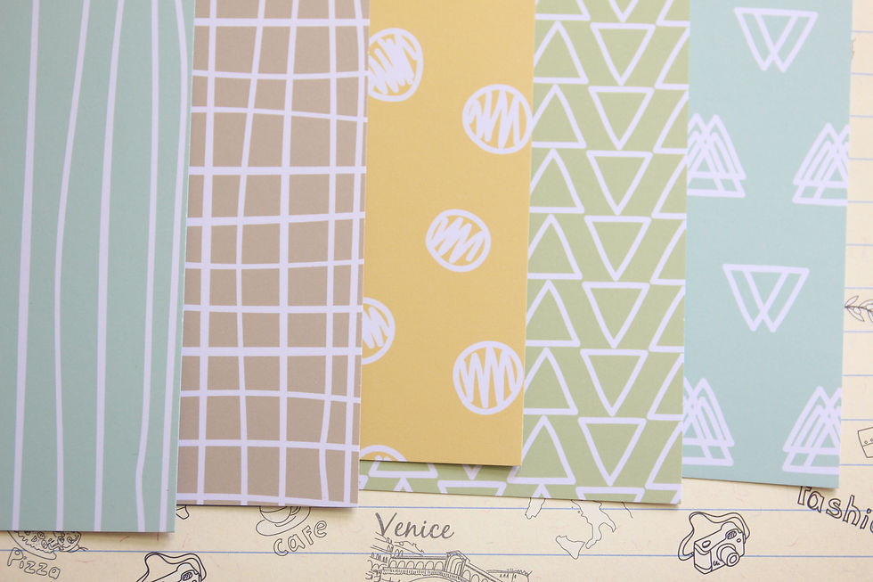 set 02 line patterns mix printed card stock