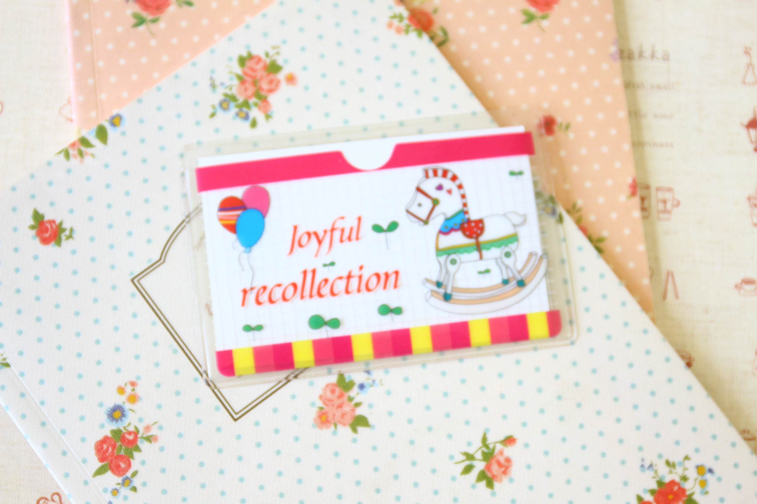 rocking horse cartoon card pocket holder