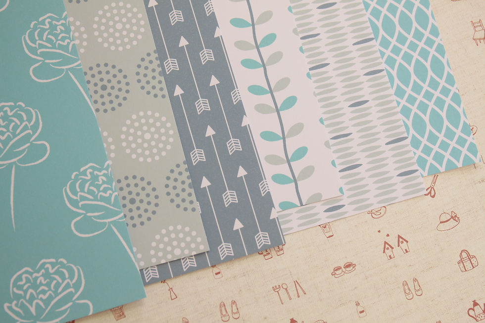 Thumbnail: set 02 blueberry fields mix printed card stock