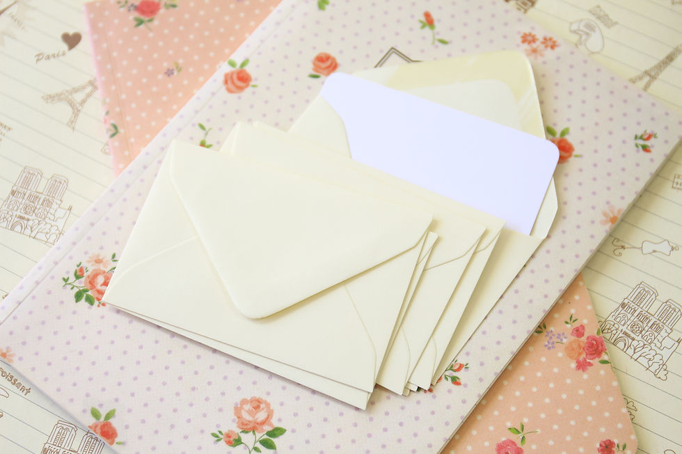 Thumbnail: ivory colour mini envelopes & note cards