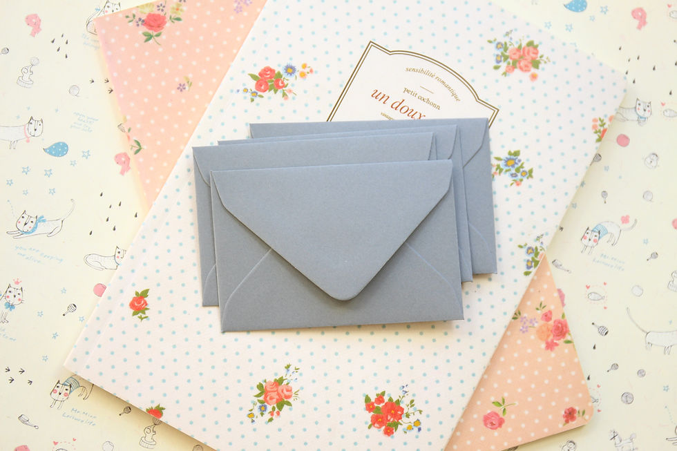 Thumbnail: dark grey colour mini envelopes & note cards