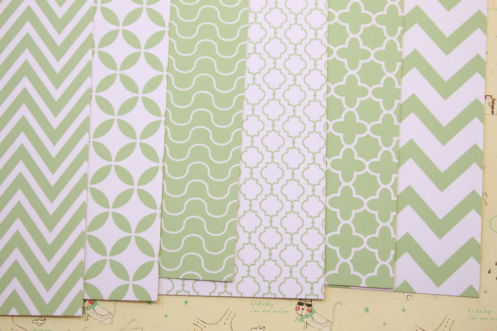 set 01 french green essentials mix printed card stock