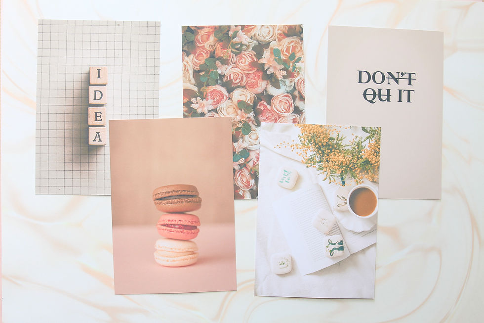 Thumbnail: set 04 beige boho mix printed journal cards