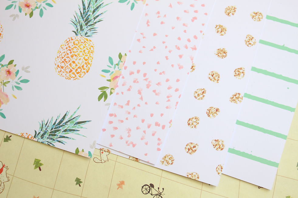 Thumbnail: set 01 pineapple summer mix printed card stock