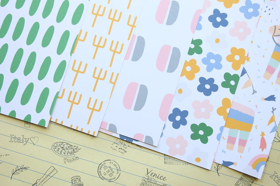 Thumbnail: set 02 very friendly patterns printed card stock