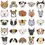 Thumbnail: animal faces large cute cartoon stickers
