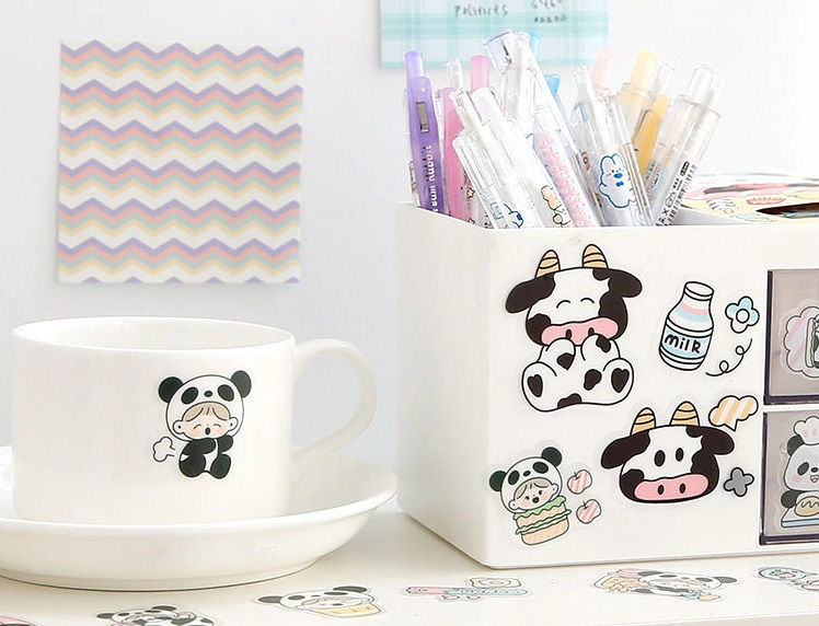Thumbnail: panda farm cartoon animals sticker flakes