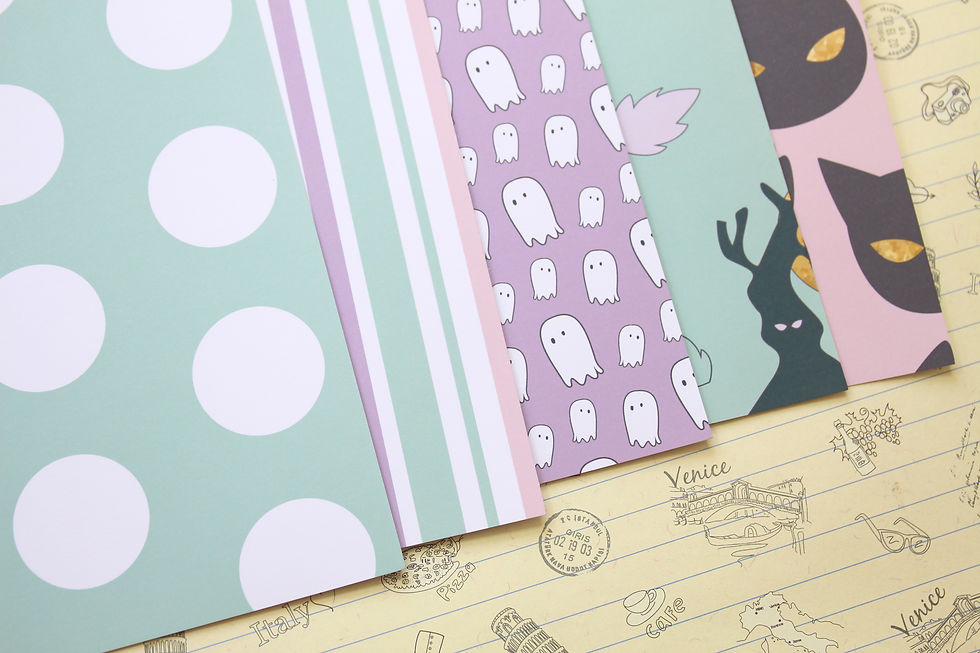 Thumbnail: set 03 halloween night printed card stock
