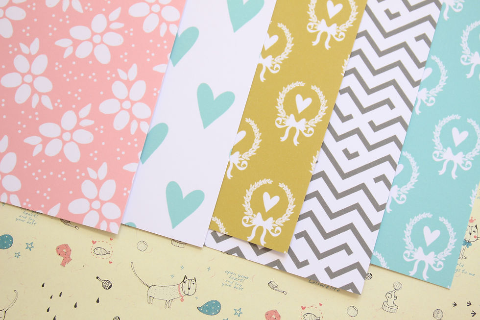 Thumbnail: set 01 country charm mix patterns printed card stock