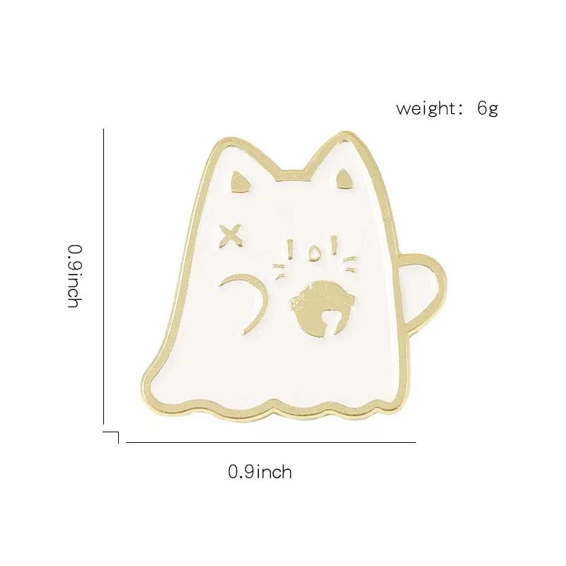 Thumbnail: halloween cat enamel pin badge