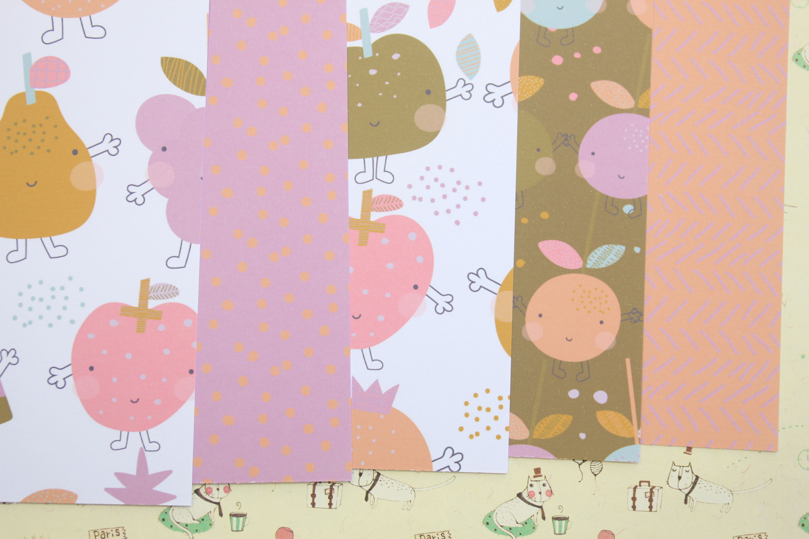 set 01 cutie fruitie mix printed card stock