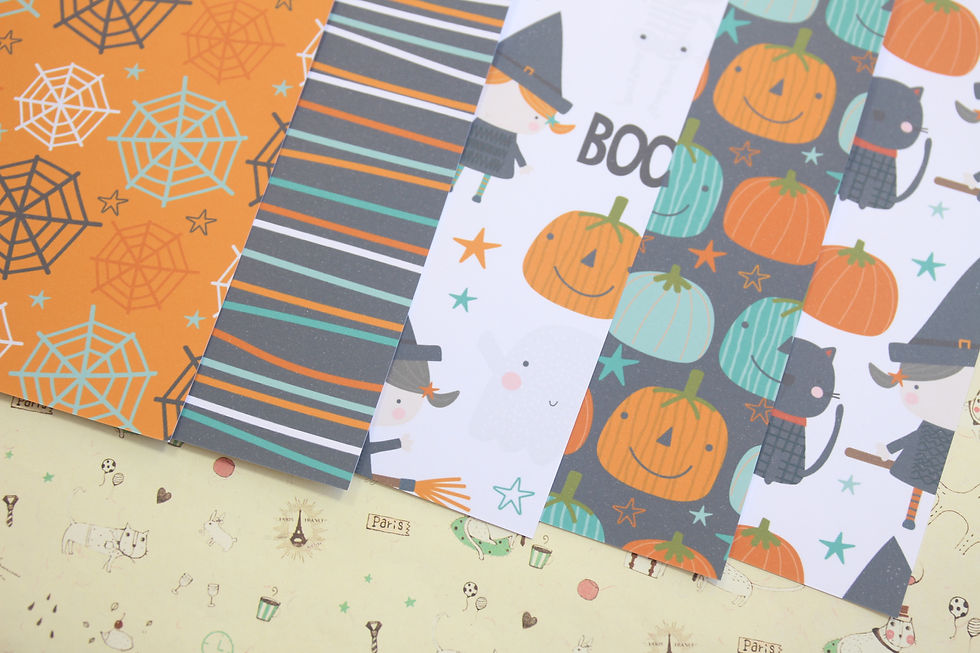 Thumbnail: set 01 halloween fun mix printed card stock