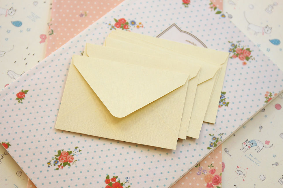 Thumbnail: ivory platina textured mini envelopes & notecards