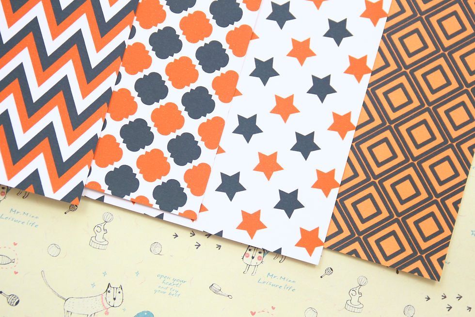 Thumbnail: set 02 halloween papers mix printed card stock