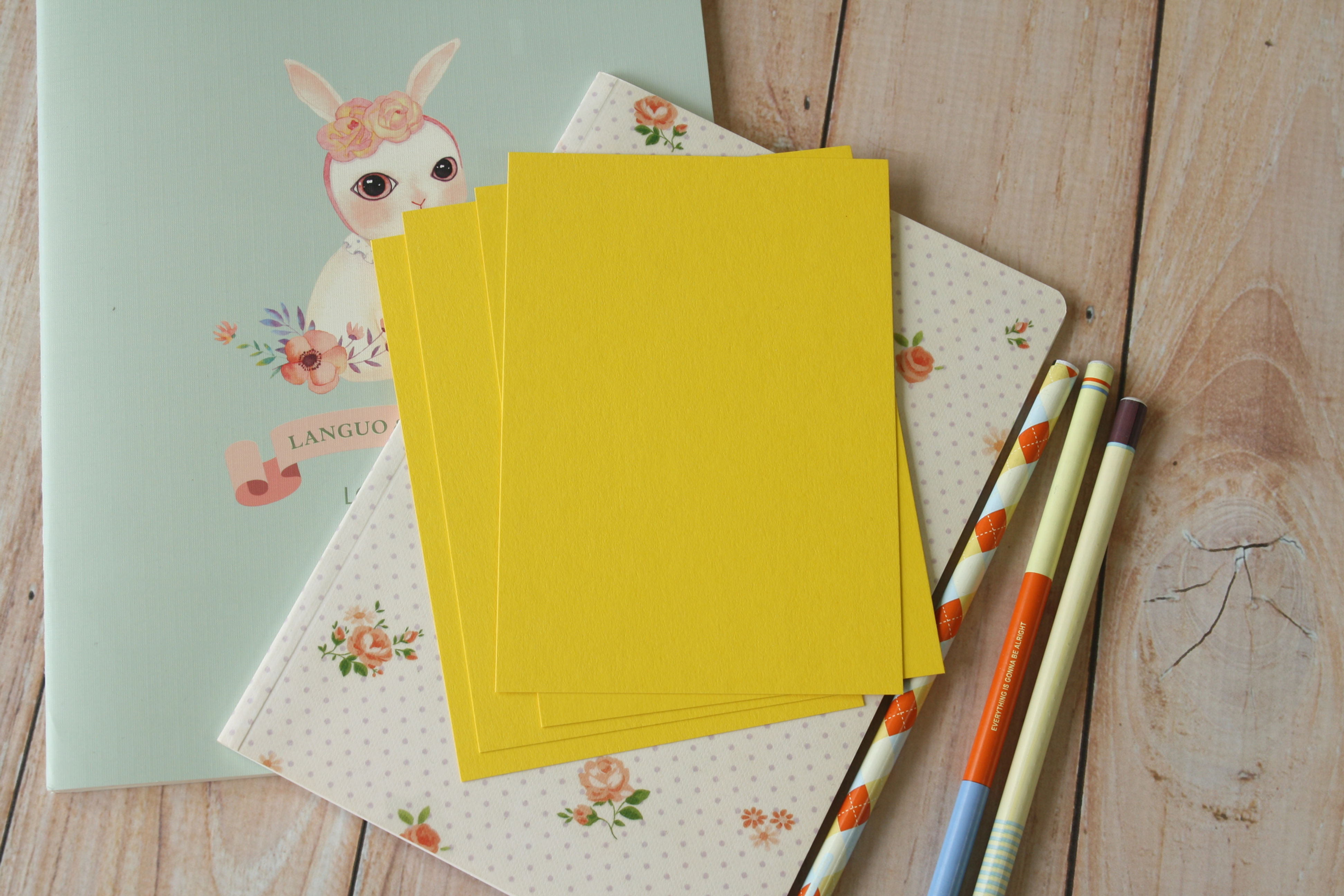 solar yellow colorset postcard blanks