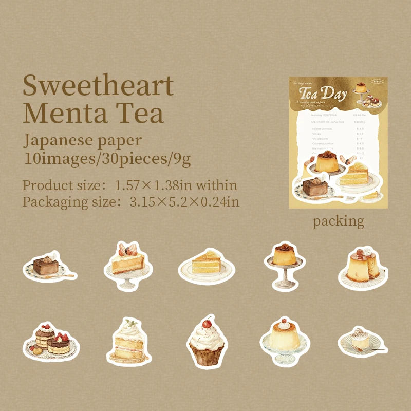 Thumbnail: tea day deco sticker flakes