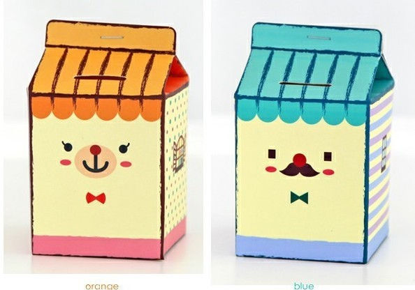 Thumbnail: cutie paper coin box milk carton style