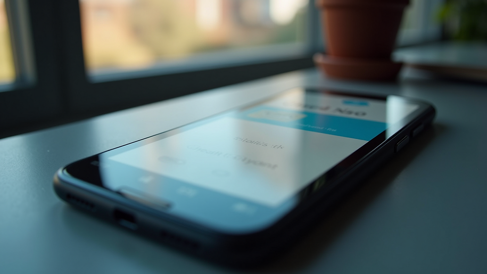 Close-up view of a modern chatbot interface on a smartphone screen