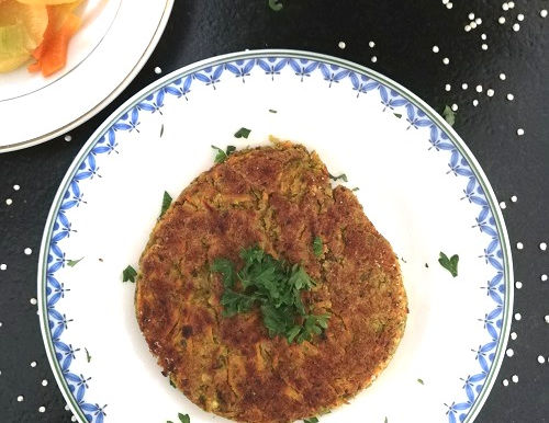 Galette de quinoa aux champignons