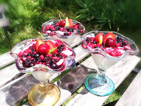Coupe de mascarpone aux fruits rouges