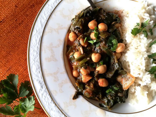 curry rapide de pois chiches aux épinards