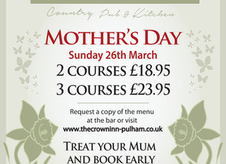 Taking bookings now for Mother's Day