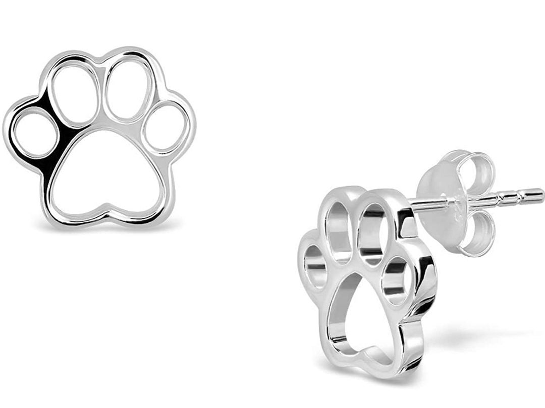 Sterling Silver Dog Lover Studs