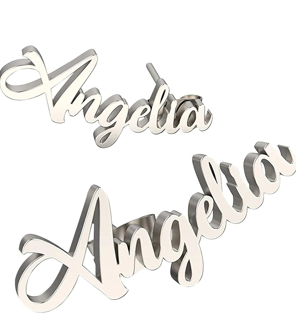 Thumbnail: Stud Name Earrings 