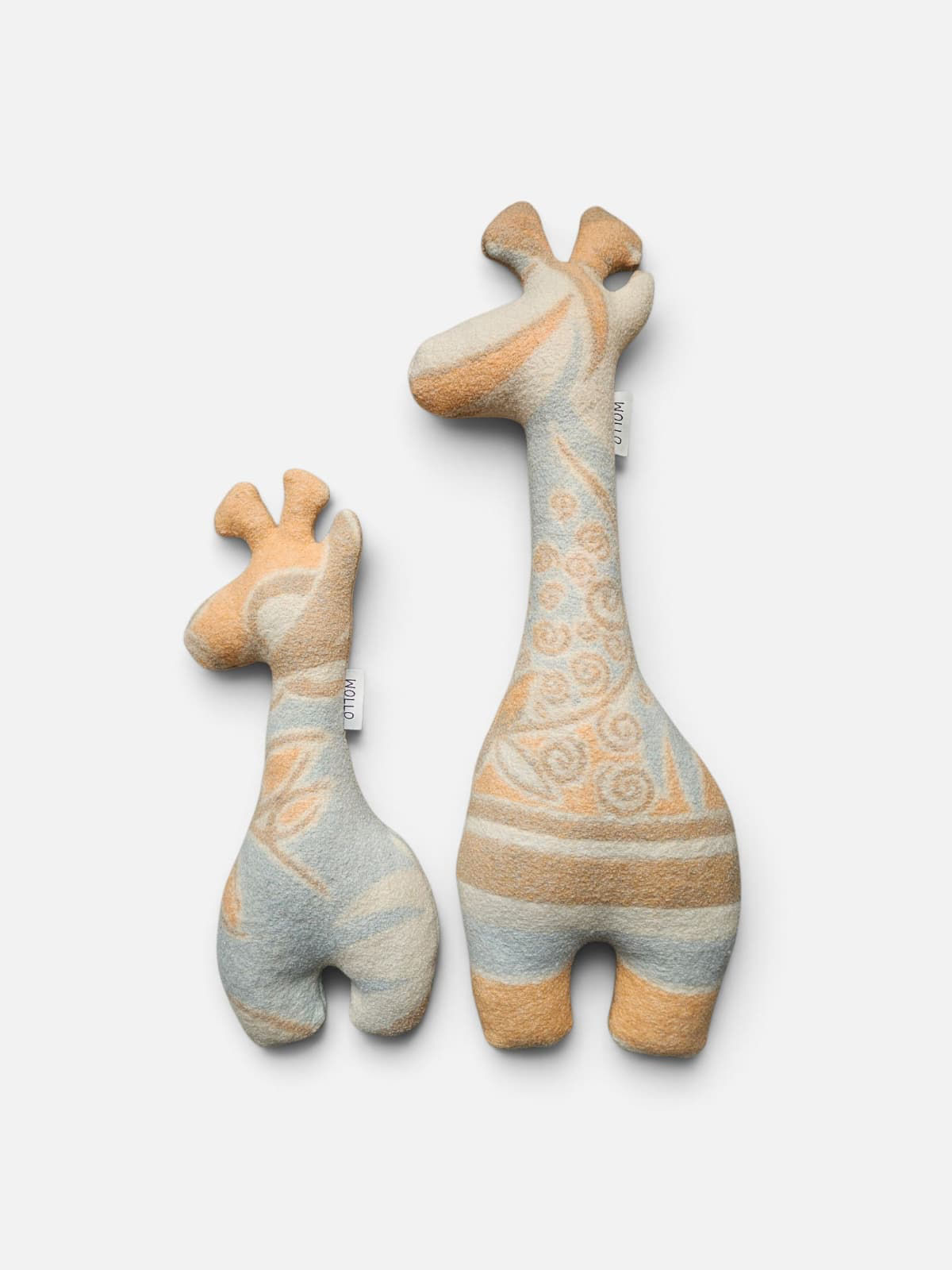 Wollen giraf knuffel bloemen print