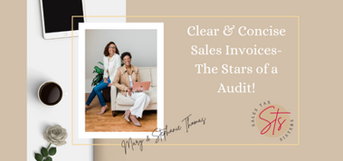 Clear & Concise Sales Invoices- The Stars of a Audit!