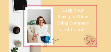 Keep Your Receipts When Using Company Credit Cards