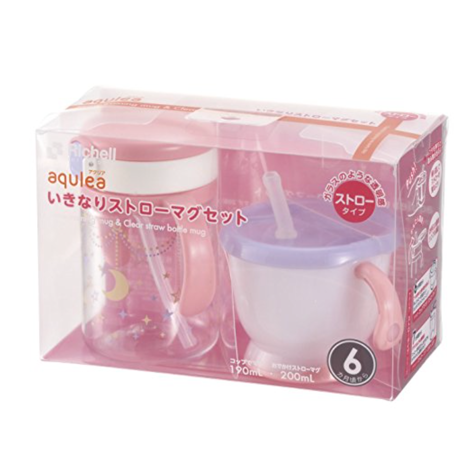 Thumbnail: Richell Straw Sippy Cups Set